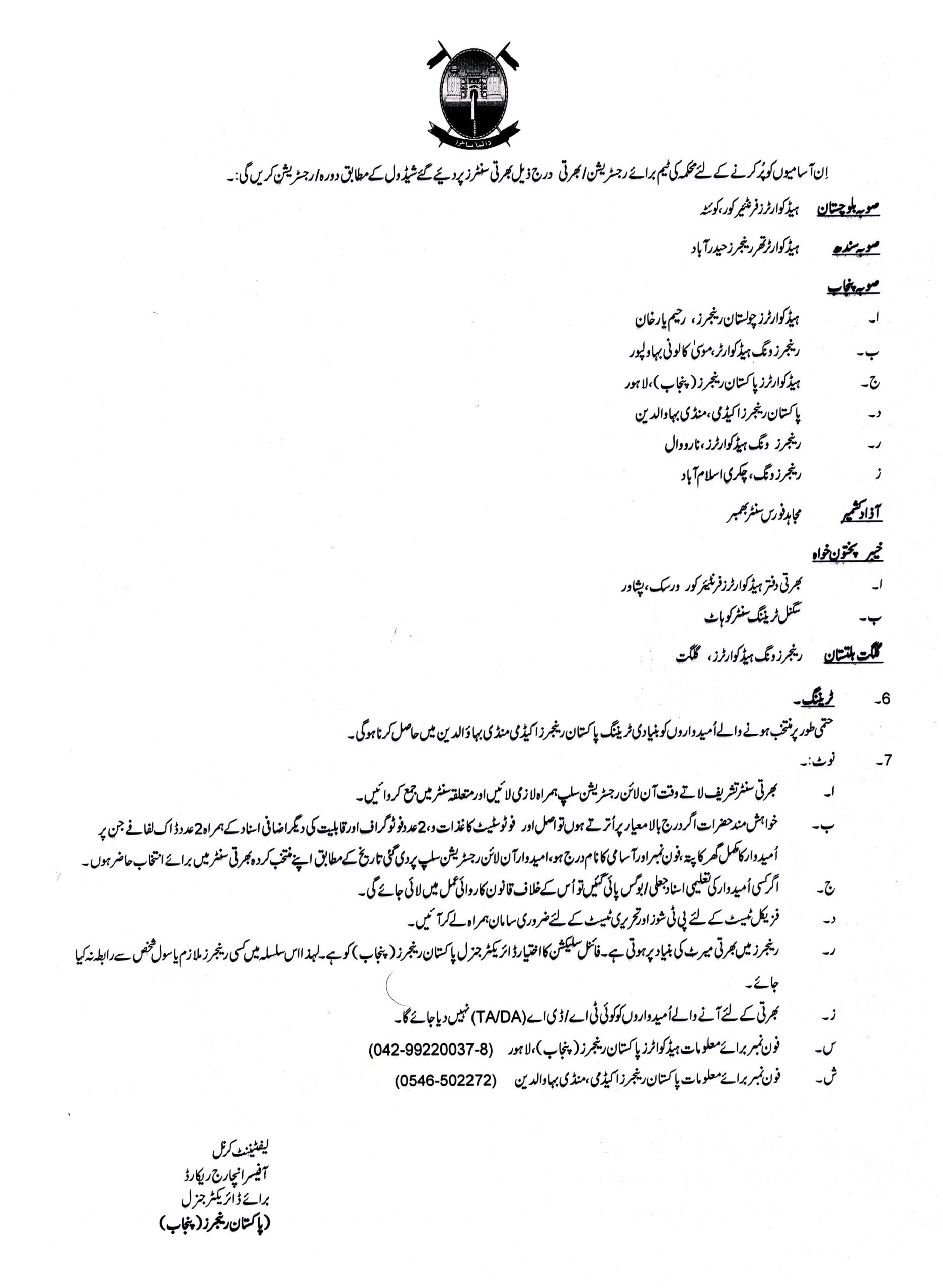 pakistan rangers jobs 2022 page2